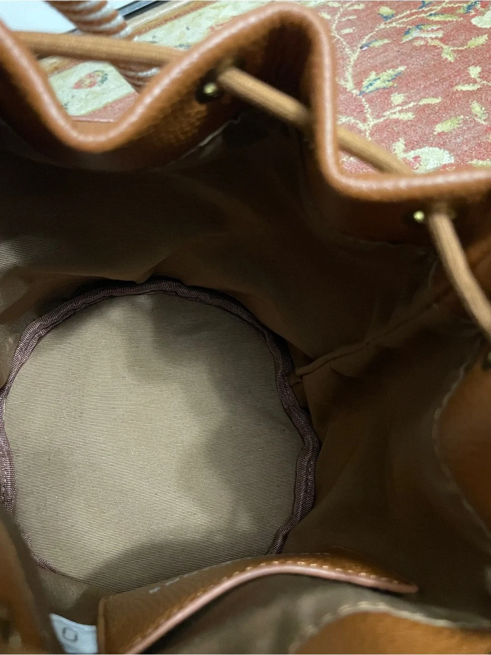 Marc Jacobs Cognac Pebbled Leather 'The Bucket' Drawstring Bag